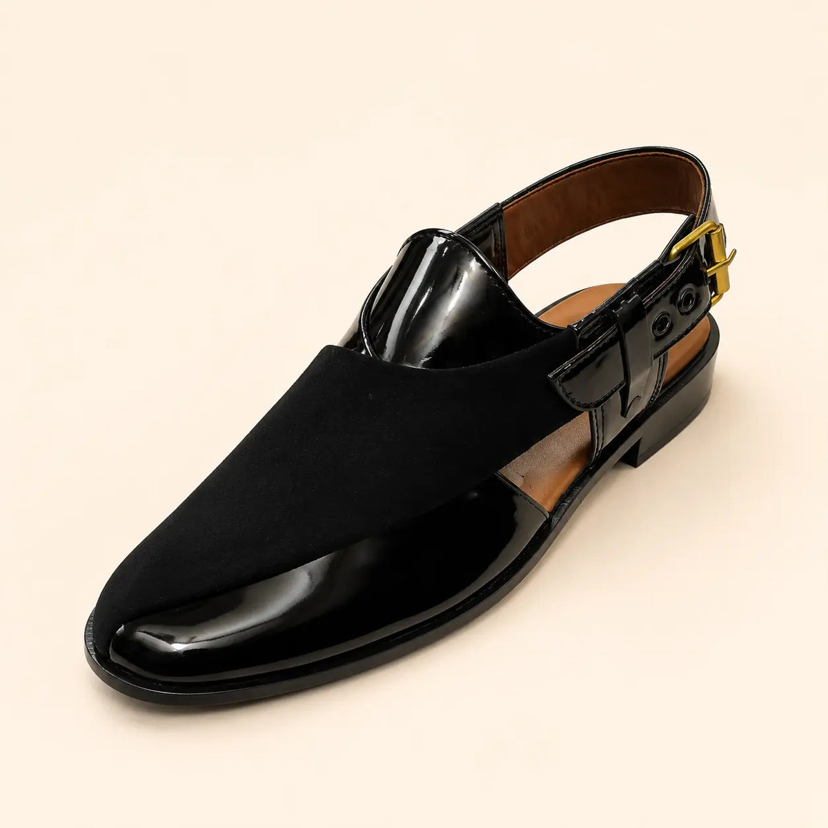 Regal Crest Men’s Black Regzine Closed-Toe Sandals – front product view
