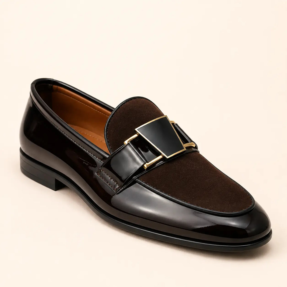 Imperial Crest Men’s Dark Brown Regzine Loafers – front product view