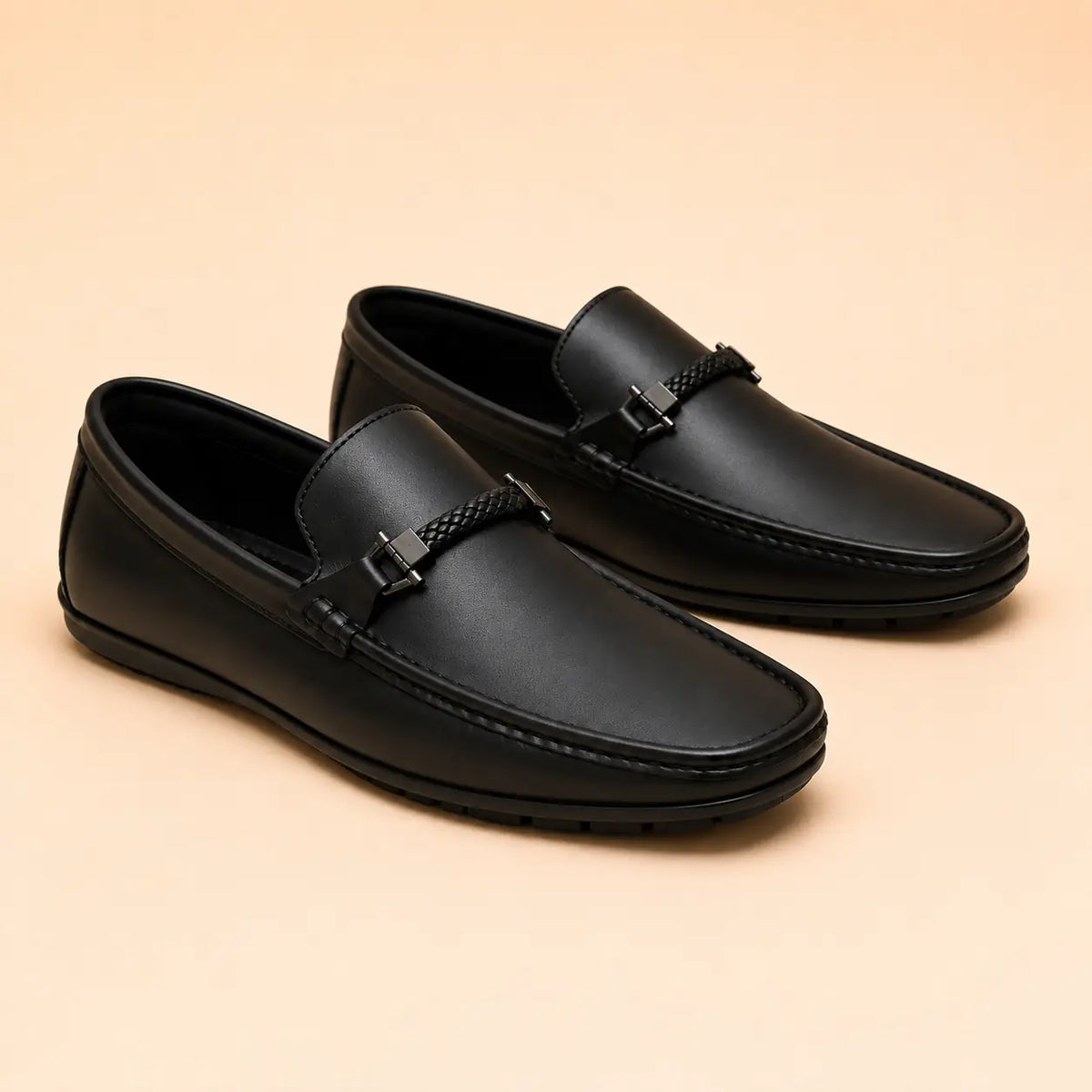 Regal Crest Men’s Black Cherry Leather Loafers – pair view
