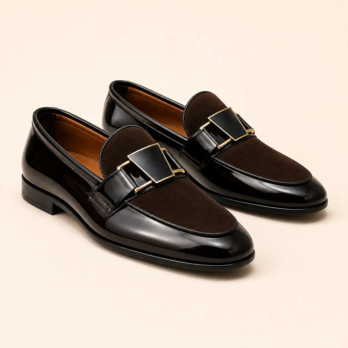 Imperial Crest Men’s Dark Brown Regzine Loafers – pair view
