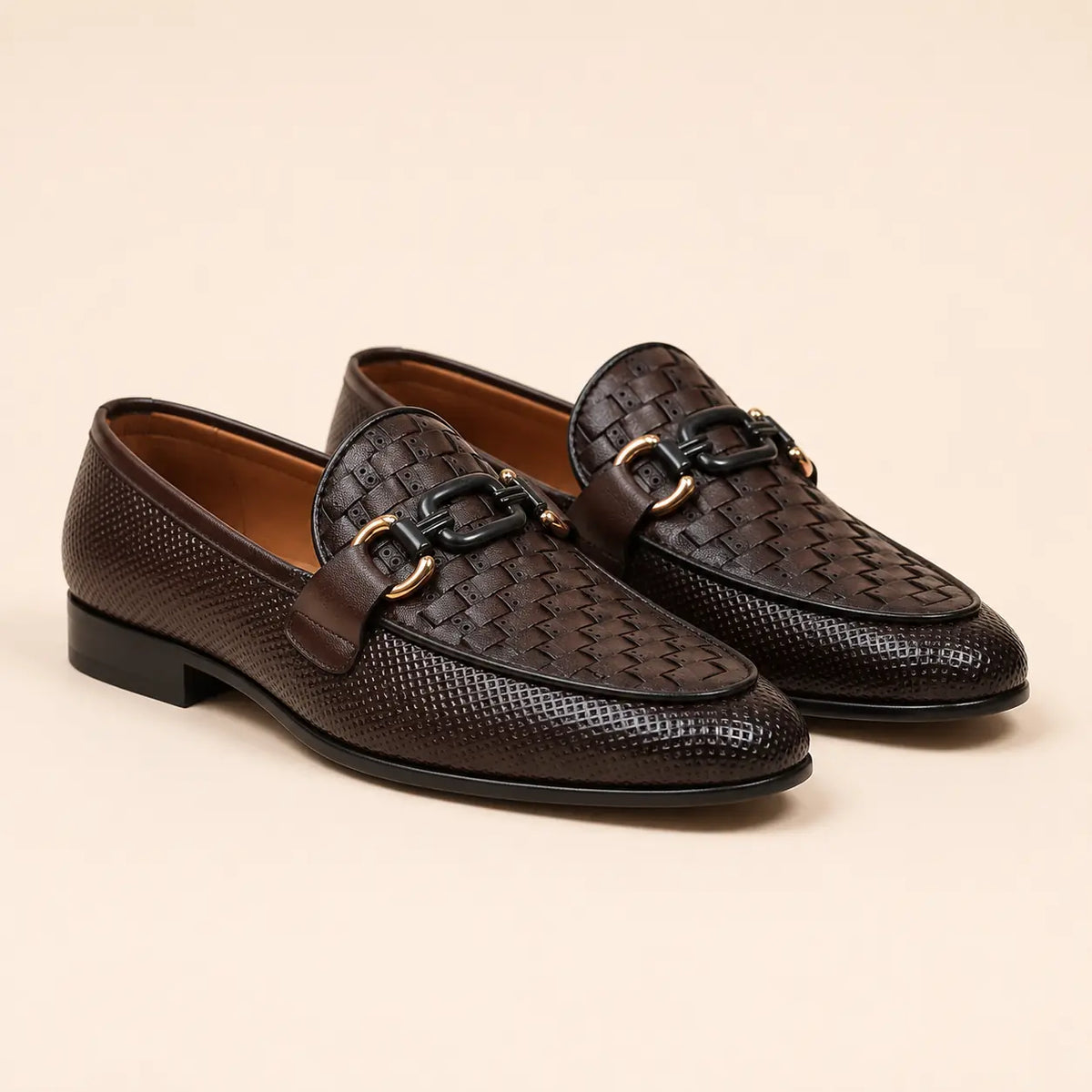 Royal Basket Men’s Dark Brown Regzine Loafers – pair view