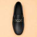 Regal Crest black leather loafers – top view