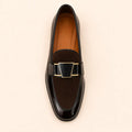 Imperial Crest Men’s Dark Brown Regzine Loafers – top view