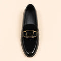 Regal Crest Men’s Black Regzine Formal Shoes – top view