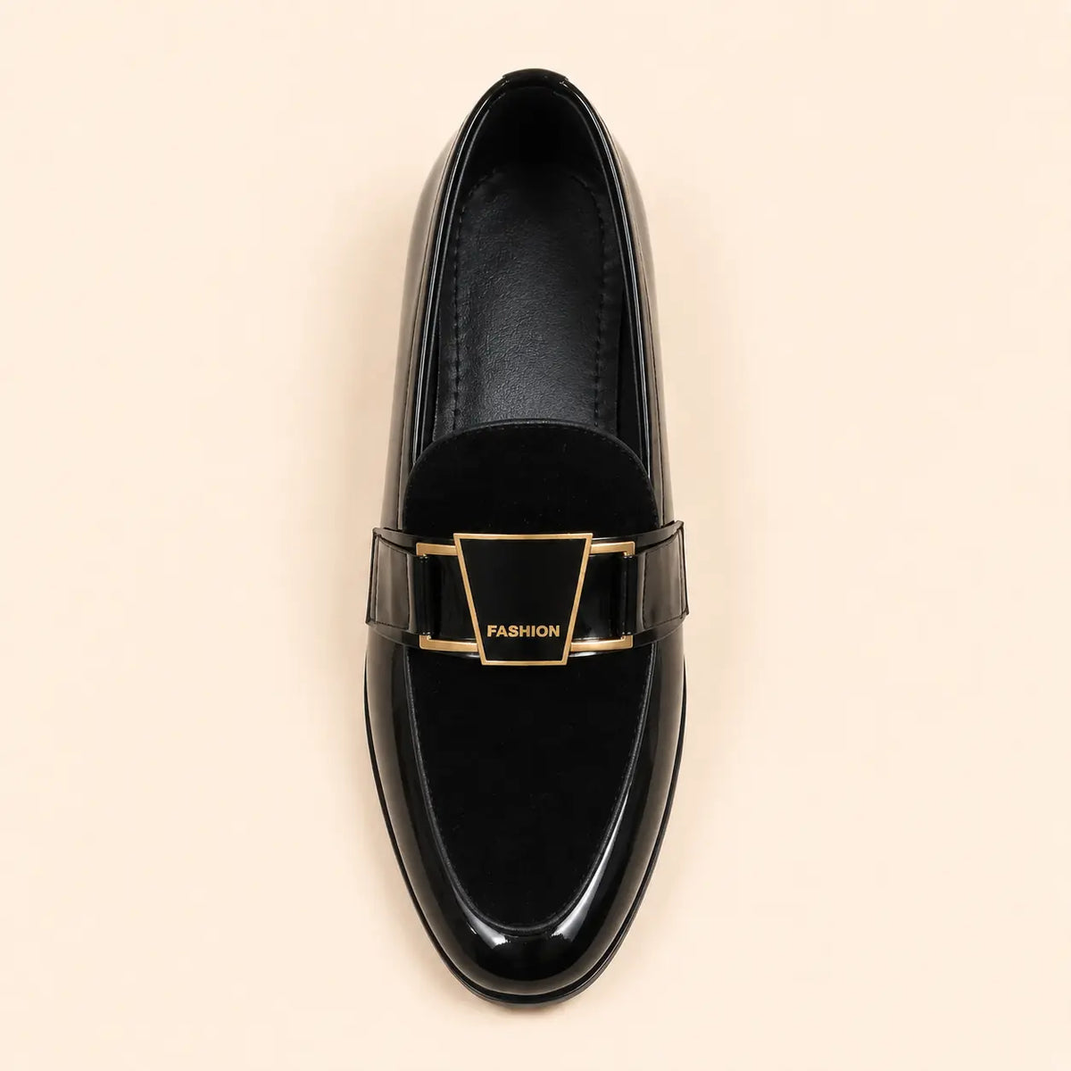 Regal Crest Men’s Black Regzine Formal Shoes – top view
