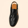 Regal Weave Men’s Black Regzine Peshawari Sandals – top view