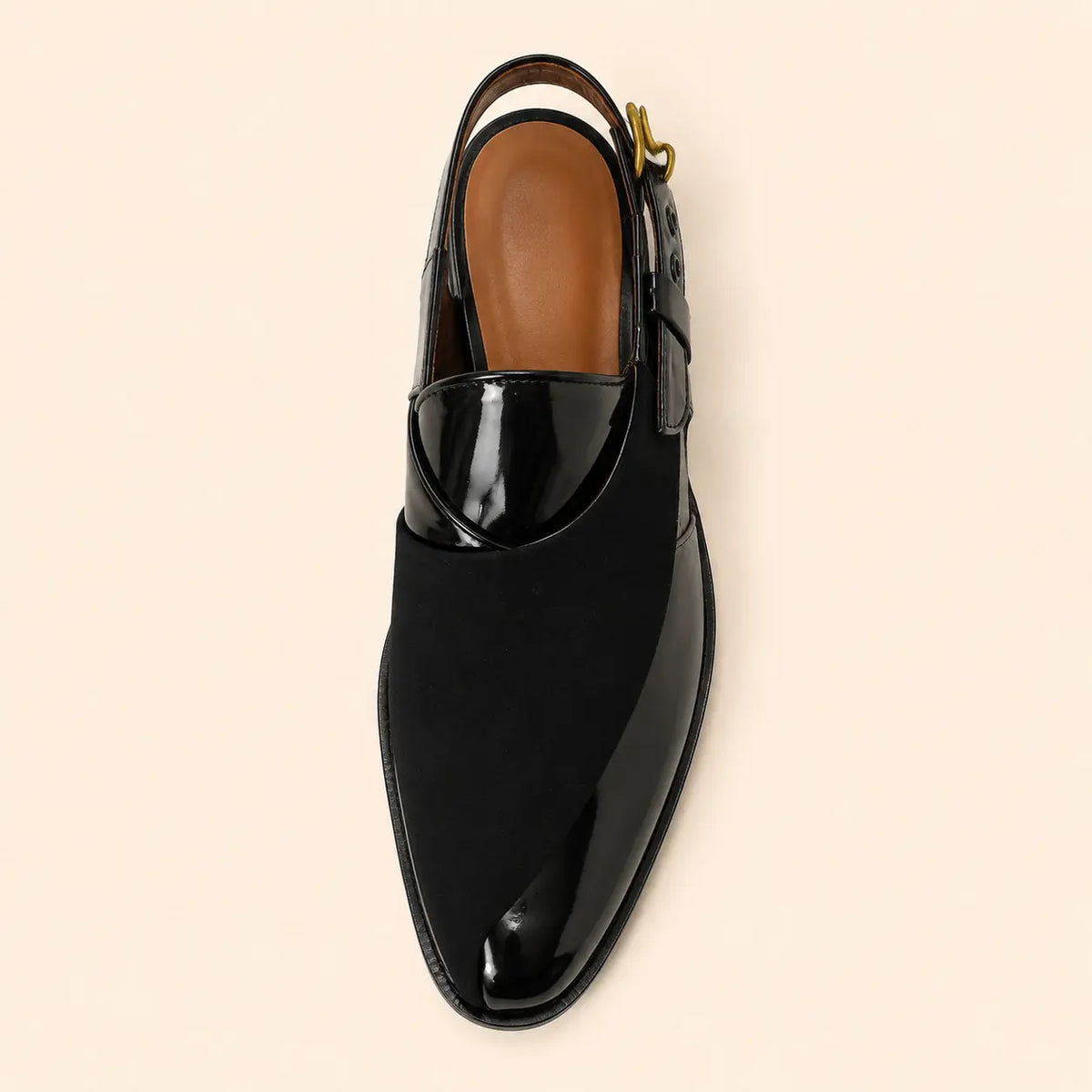 Regal Crest Men’s Black Regzine Closed-Toe Sandals – top view