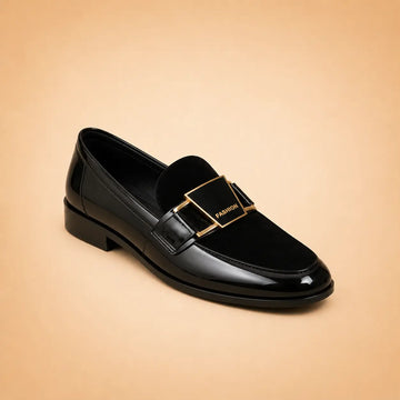 Regal Crest Men’s Black Regzine Formal Shoes – front product view