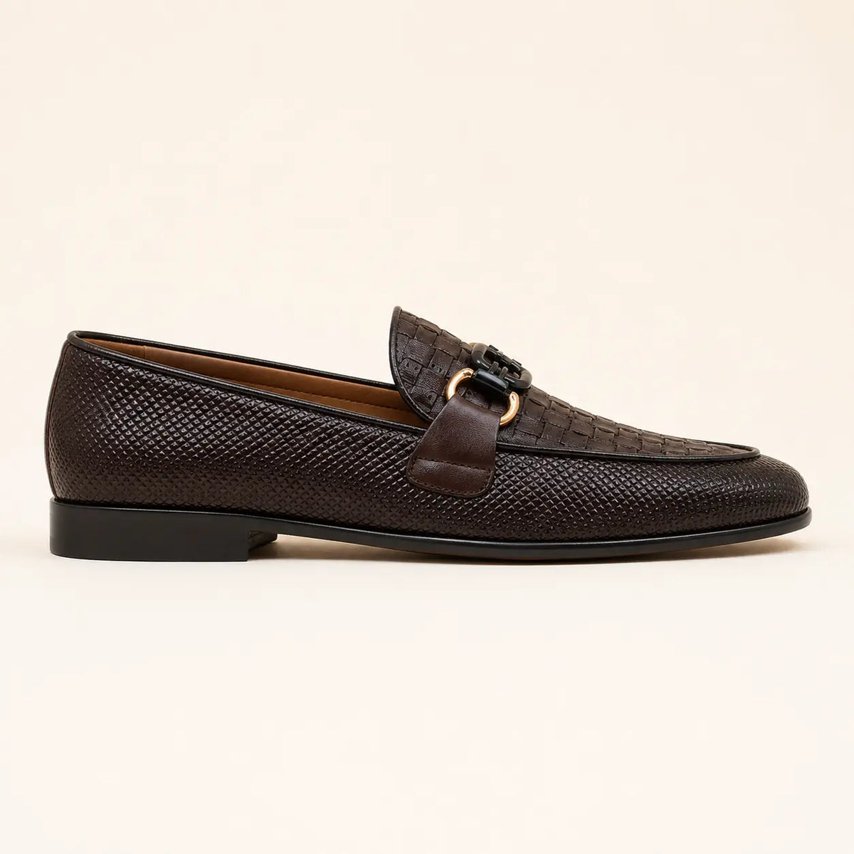 Royal Basket Men’s Dark Brown Regzine Loafers – outer side view