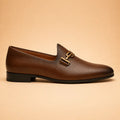 Signature Horsebit Men’s Cognac Leather Loafers – outer side view