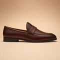 Classic Penny Men’s Dark Brown Genuine Leather Loafers – outer side view