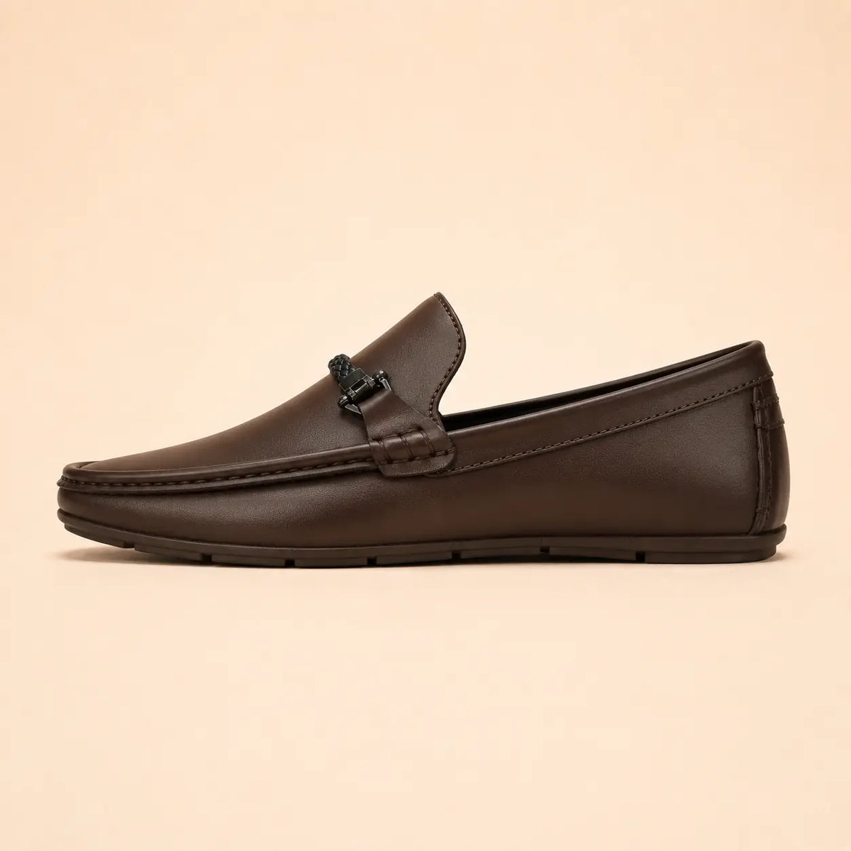 Regal Crest Men’s Brown Cherry Leather Loafers – inner side view