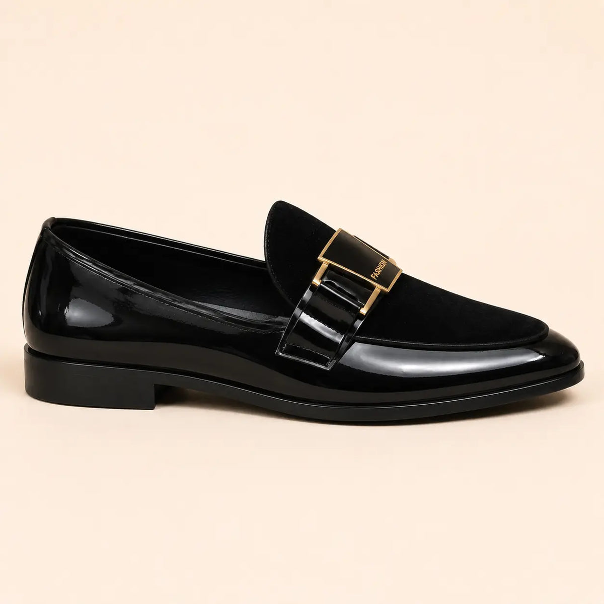 Regal Crest Men’s Black Regzine Formal Shoes – inner side view