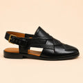 Regal Weave Men’s Black Regzine Peshawari Sandals – inner side view