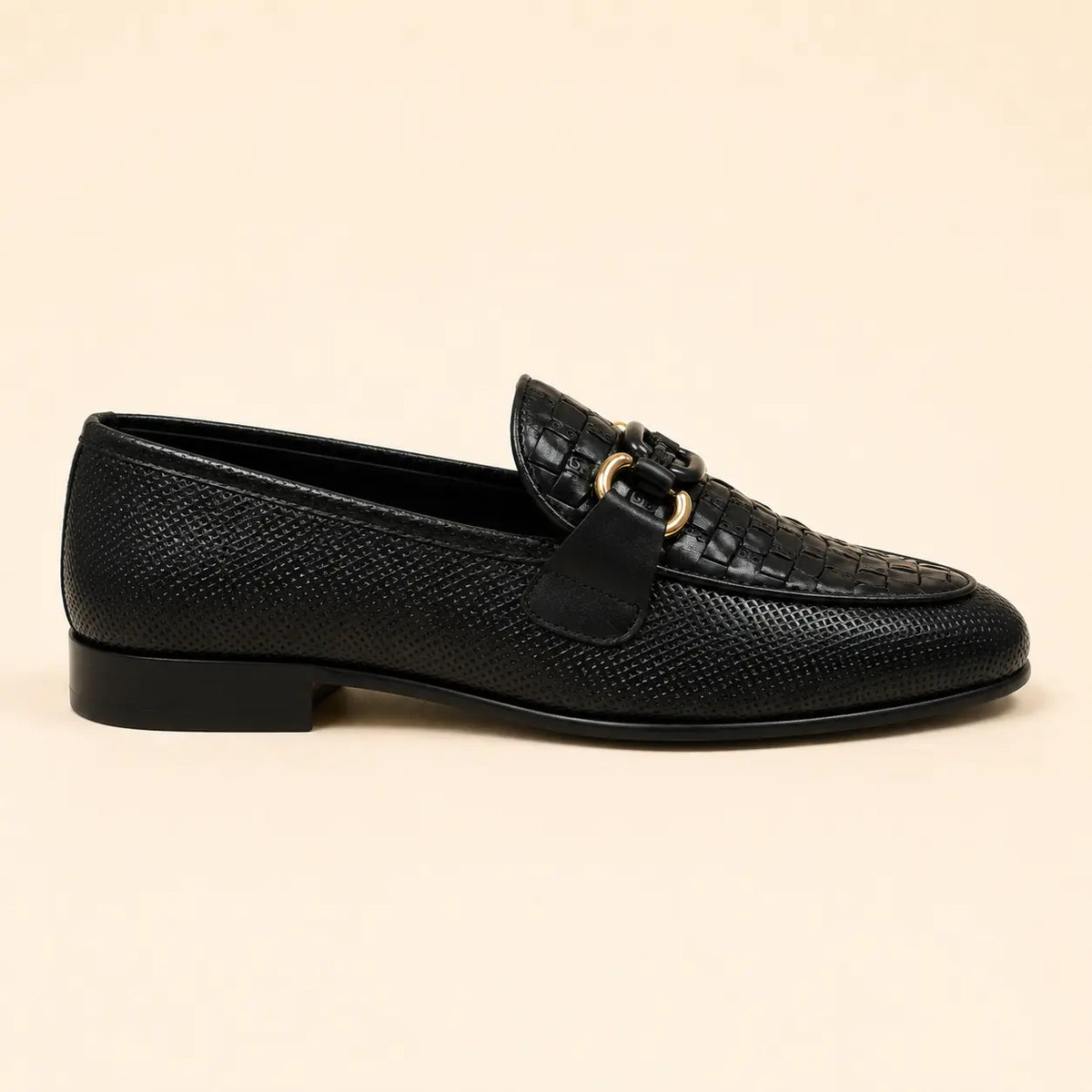 Regal Crest Men’s Black Regzine Loafers – inner side view