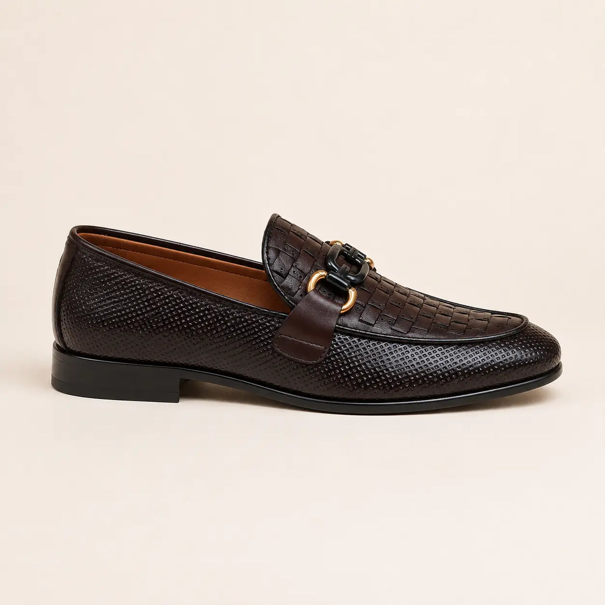 Royal Basket Men’s Dark Brown Regzine Loafers – inner side view