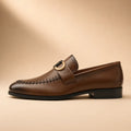 Royal Emblem Men’s Chocolate Brown Leather Loafers – inner side view