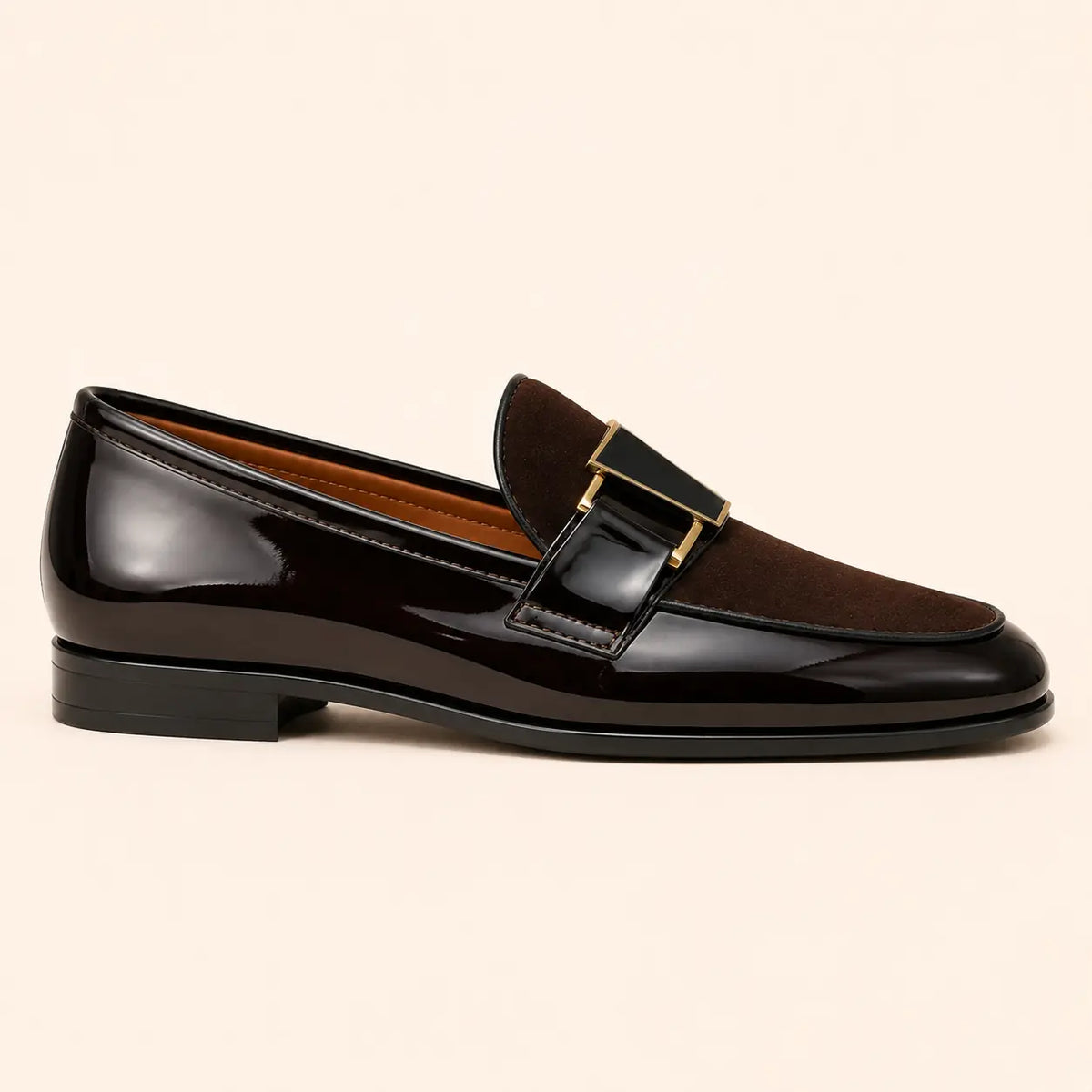 Imperial Crest Men’s Dark Brown Regzine Loafers – inner side view