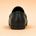 Regal Crest black leather loafer – heel view