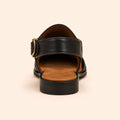 Heritage Weave Men’s Black Regzine Peshawari Sandals – heel view