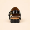 Imperial Cross Men’s Dark Brown Regzine Peshawari Sandals – heel view