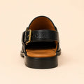 Regal Weave Men’s Black Regzine Peshawari Sandals – heel view