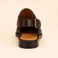 Royal Interlace Men’s Dark Brown Regzine Peshawari Sandals – heel view