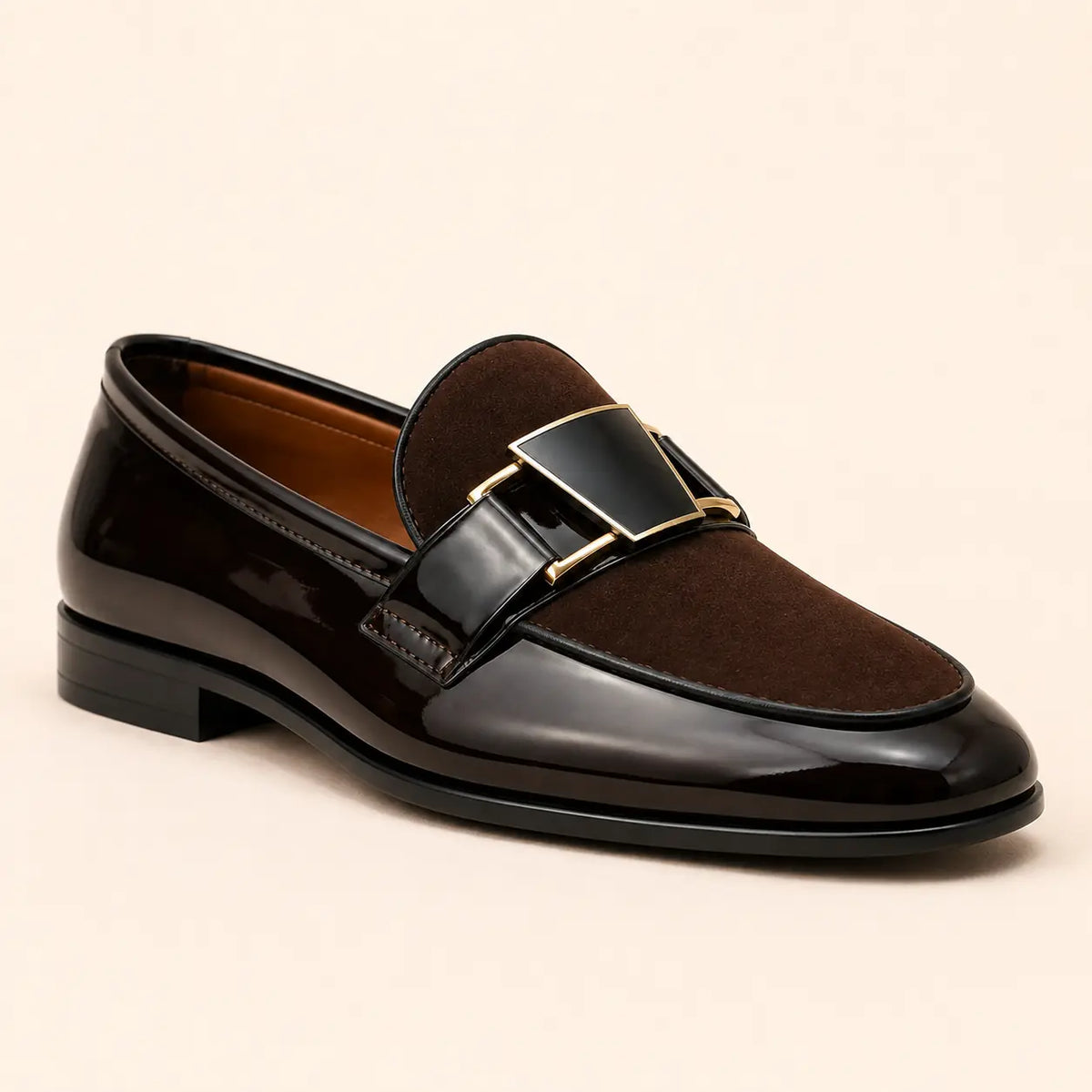 Imperial Crest Men’s Dark Brown Regzine Loafers – sole and grip view