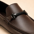 Regal Crest Men’s Brown Cherry Leather Loafers – material and detail close-up