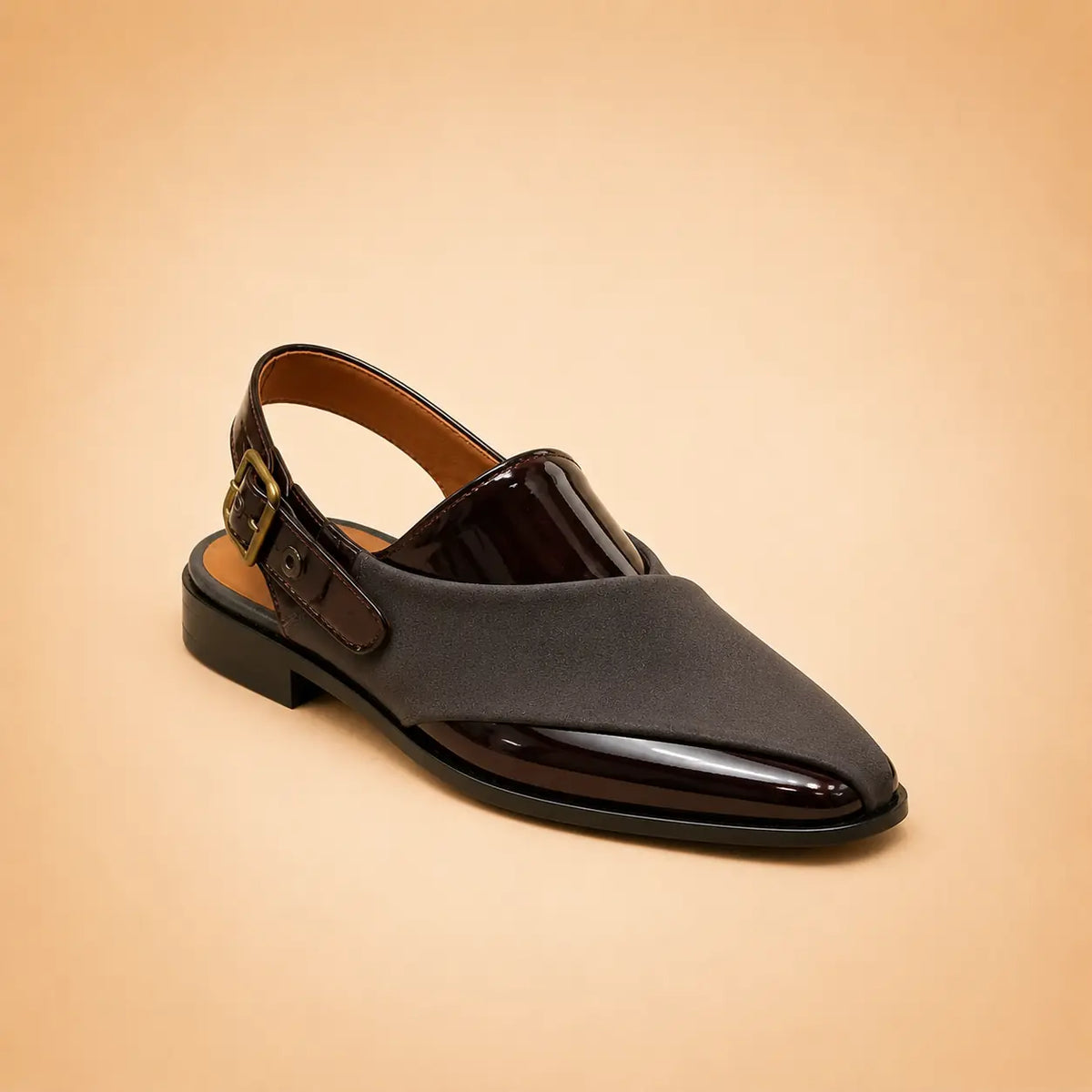 Imperial Cross Men’s Dark Brown Regzine Peshawari Sandals – front product view