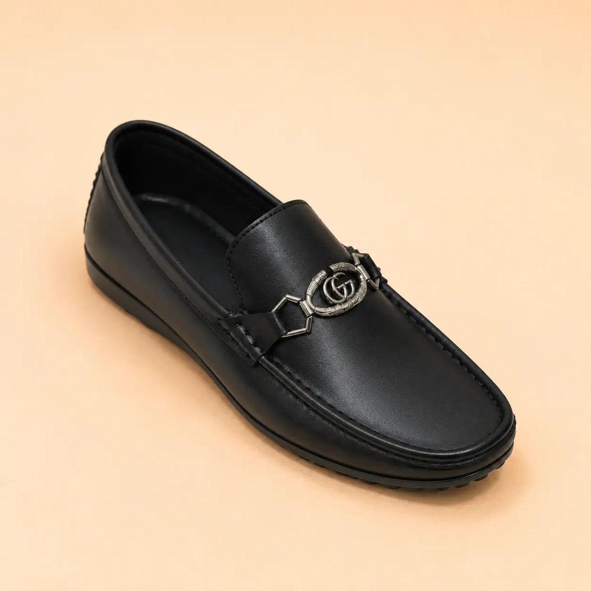 Regal Crest black loafer padded interior and insole