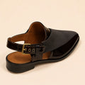Imperial Cross Men’s Dark Brown Regzine Peshawari Sandals – interior and insole view