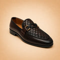Royal Basket Men’s Dark Brown Regzine Loafers – material and detail close-up