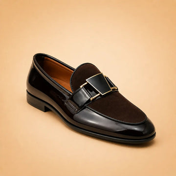 Imperial Crest Men’s Dark Brown Regzine Loafers – front product view